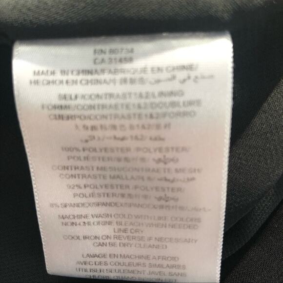 BCBGeneration Little Black Dress Sweetheart Neckline Colorblock Trim Size 10 - Picture 13 of 14